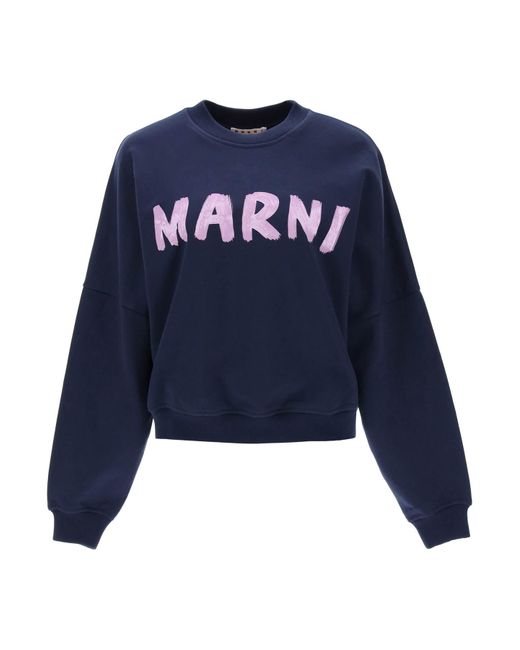Marni Logo print boxy sweatshirt