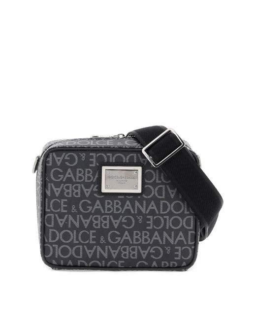 Dolce & Gabbana Coated jacquard messenger bag