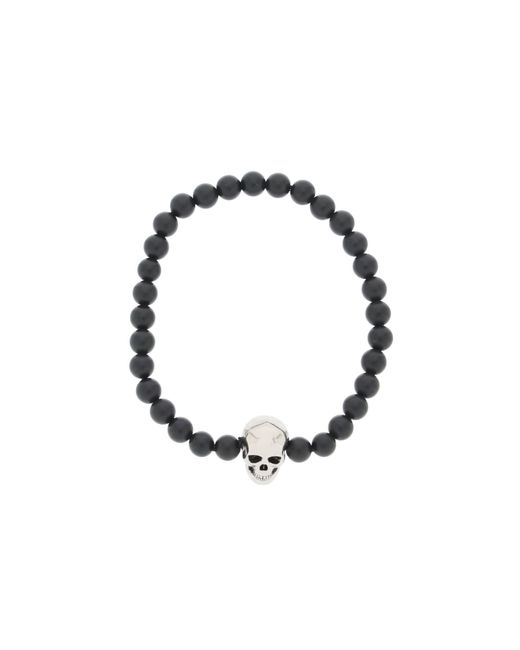 Alexander McQueen Skull bracelet with pearls