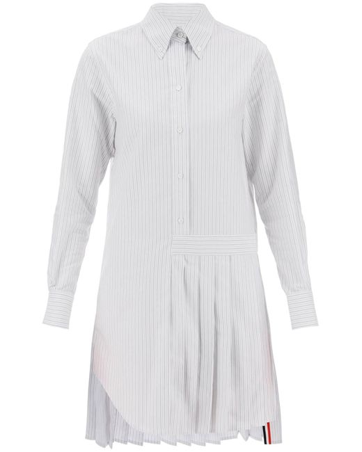 Thom Browne Striped oxford shirt dress