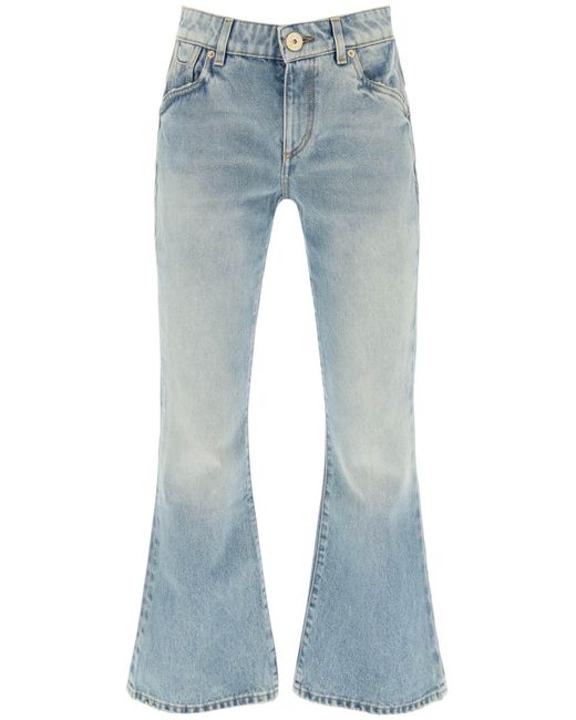 Balmain Western-style crop bootcut jeans