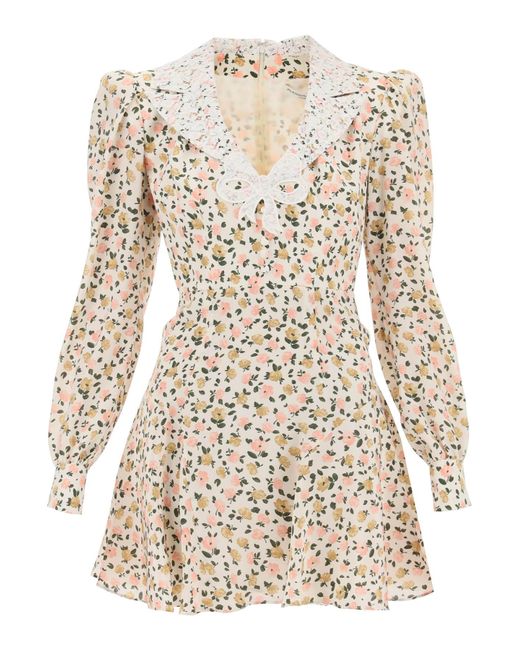 Alessandra Rich Mini dress with lace collar