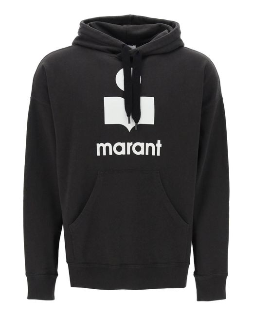 Marant Miley flocked logo hoodie