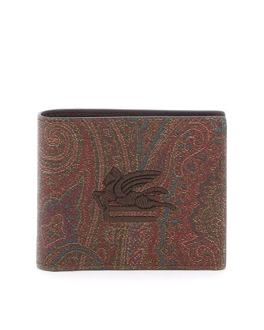 Etro Paisley bifold wallet with Pegaso logo
