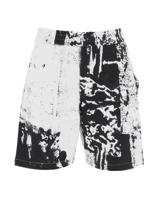 Alexander McQueen Fold print sweat shorts
