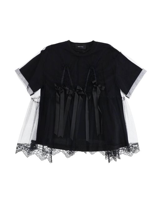Simone Rocha Tulle top with lace and bows