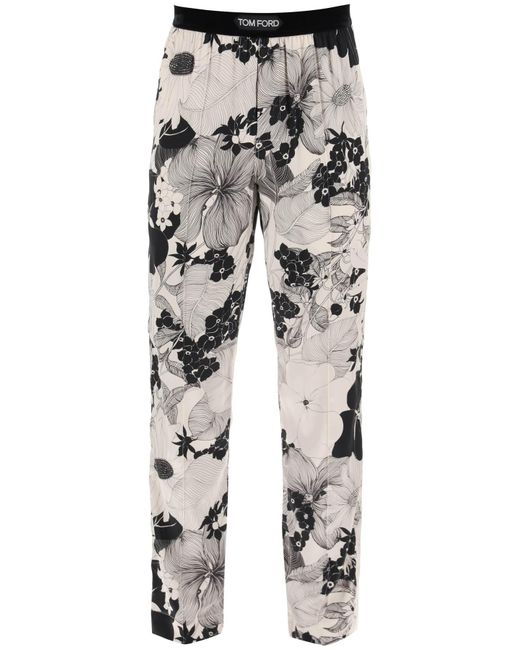 Tom Ford Silk floral print pajama pants