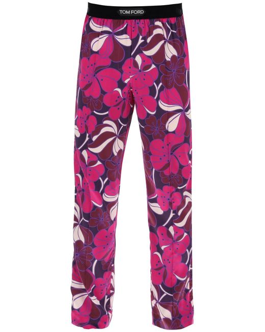 Tom Ford Silk floral print pajama pants