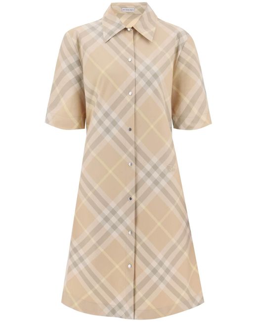 Burberry ered Checkered shirt dress