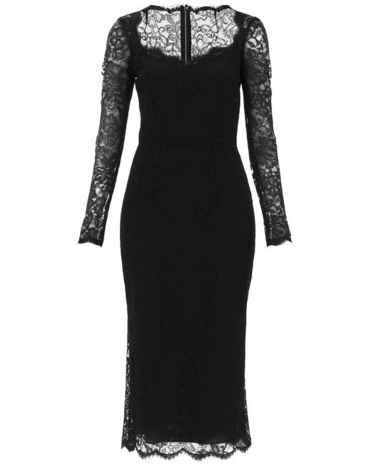 Dolce & Gabbana Floral lace midi dress