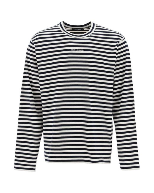 Dolce & Gabbana Long-sleeved striped T-shirt for
