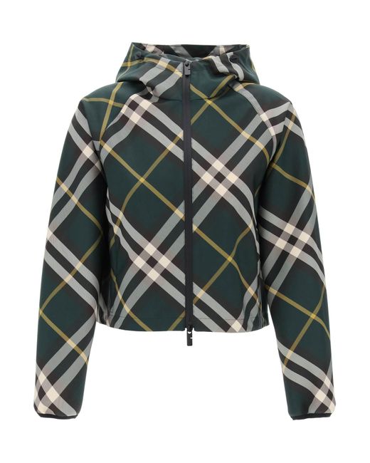 Burberry Lightweight Check Cropped Jacket