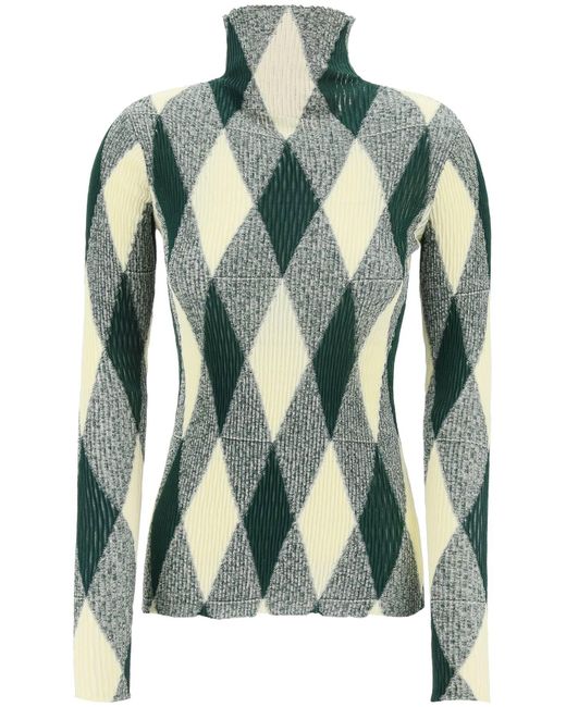 Burberry High-neck pullover with diamond pattern