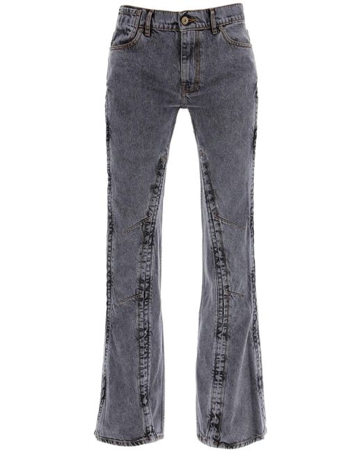 Y / Project Hook-and-eye flared jeans
