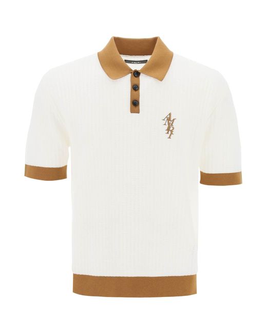 Amiri Polo shirt with contrasting edges and embroidered logo