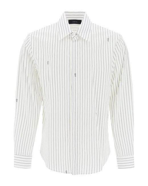 Amiri Striped Shirt with Staggered Logo