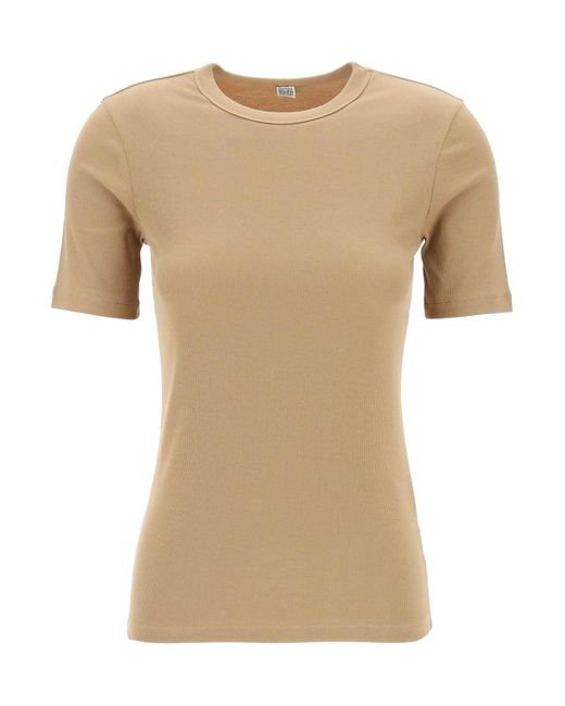 Totême Ribbed jersey T-shirt for a