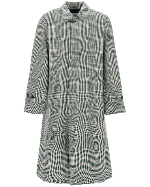 Burberry Houndstooth car coat with