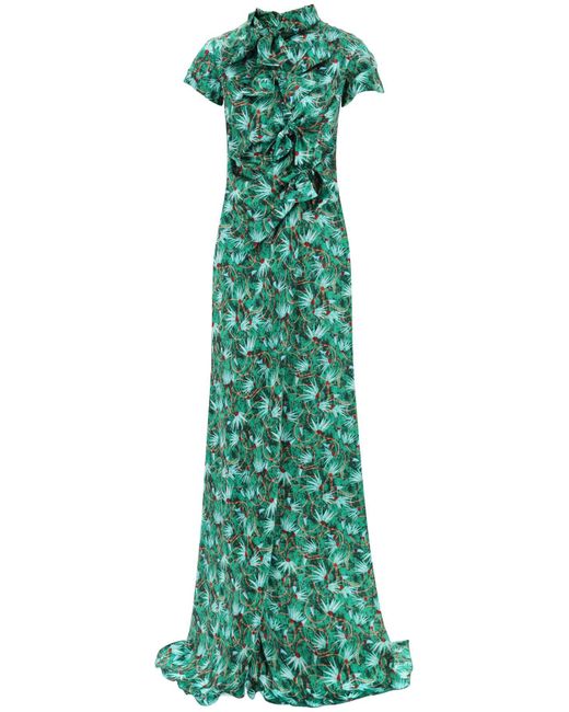 Saloni Maxi floral dress Kelly with bows