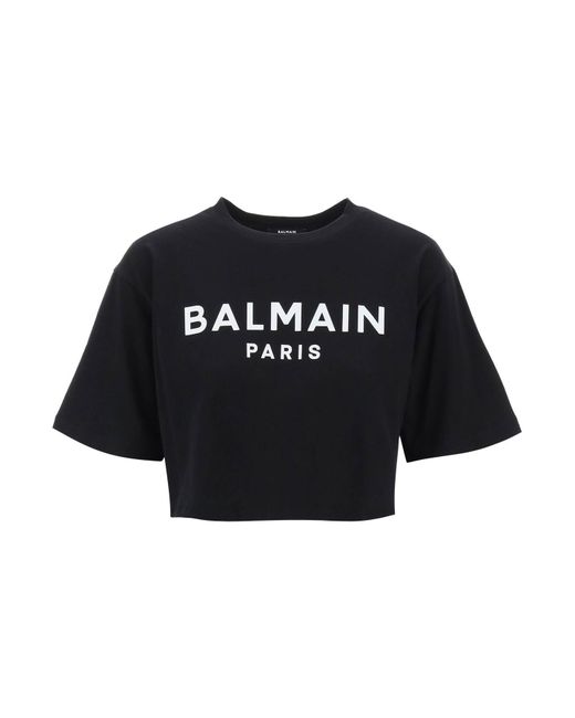 Balmain Logo print boxy T-shirt