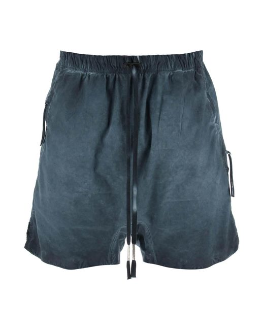 Boris Bidjan Saberi Linen and cotton baggy Bermuda shorts