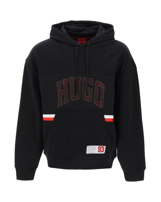 Hugo Boss Relaxed fit hoodie sweatshirt with