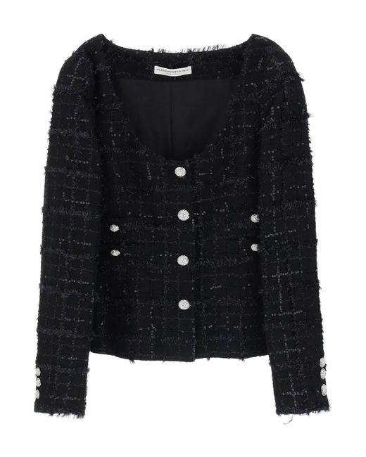 Alessandra Rich Tweed jacket with sequins embell