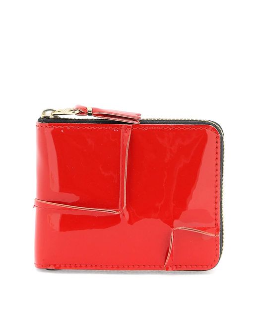 Comme Des Garçons Zip around patent wallet with zipper