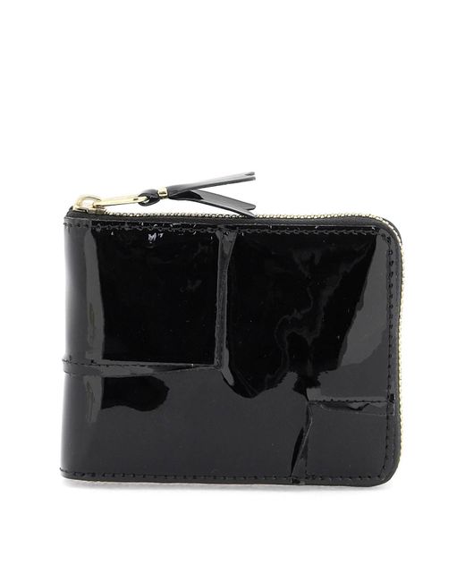 Comme Des Garçons Zip around patent wallet with zipper