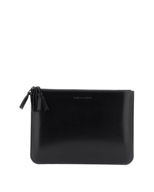 Comme Des Garçons Brushed leather multi-zip pouch with