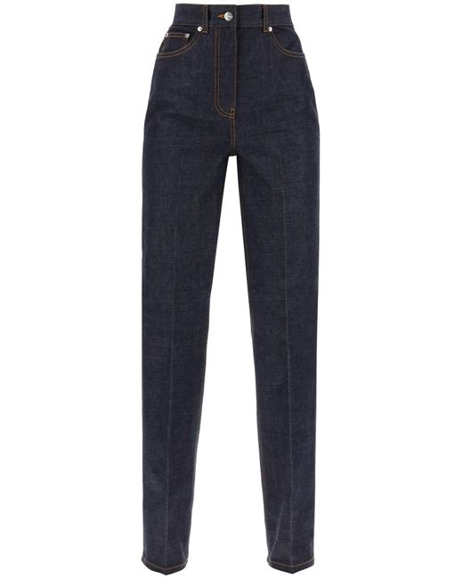 Ferragamo Straight jeans with contrasting stitching details.