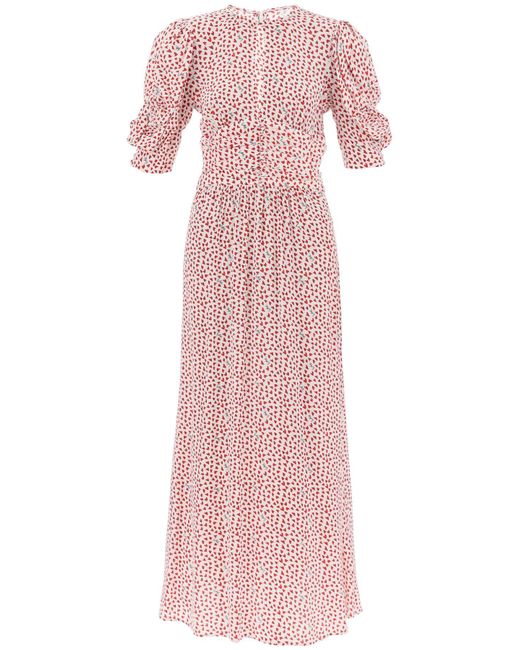 Rotate Maxi dress with puffed sleeves