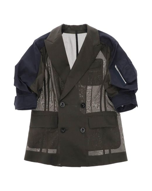Sacai Taffeta jacket with sleeves