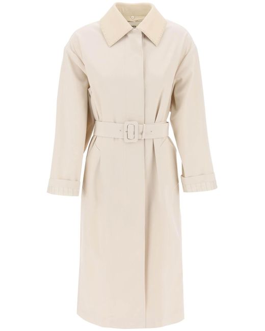 Fendi Trench coat with removable leather collar