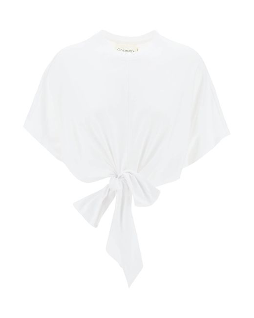 Closed T-shirt with knot detail