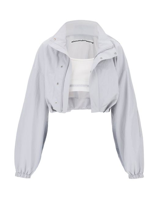 Alexander Wang cropped jacket with integrated top.