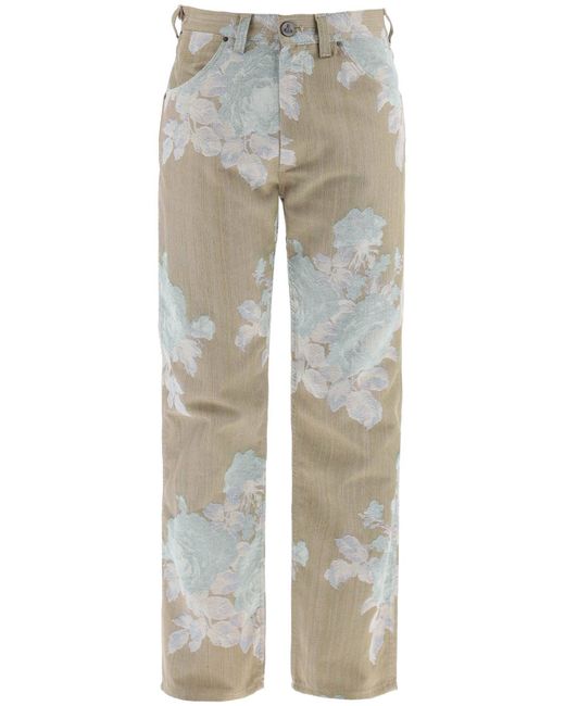Vivienne Westwood floral jacquard ranch jeans