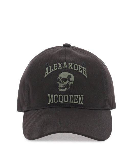 Alexander McQueen varsity skull baseball cap