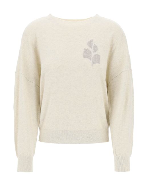 Isabel Marant Etoile marisans sweater with lurex logo intarsia