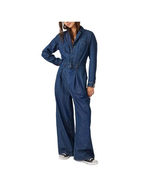 Free People Indigo The Franklin Tailored Jumpsuit