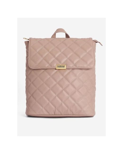 Barbour Camel Quilted Hoxton Backpack