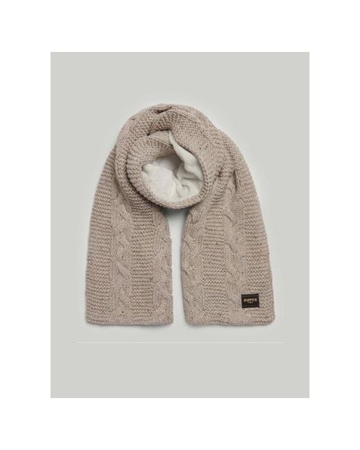 Superdry Oaty Fleck Cable Knit Scarf