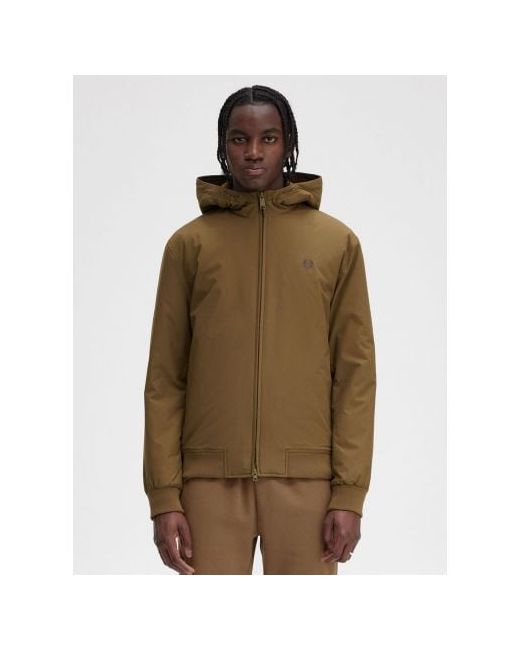 Fred Perry Shaded Stone Hooded Padded Brentham Jacket