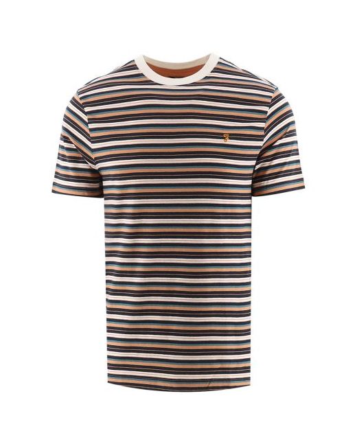 Farah Mandarin Zephyr Multi Stripe T-Shirt