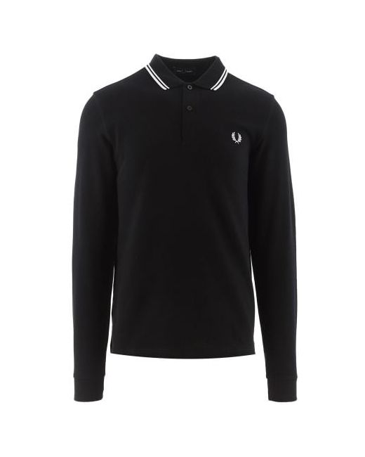 Fred Perry Long Sleeve Twin Tipped Polo Shirt