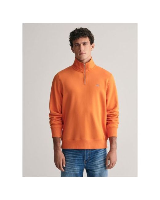 Gant Pumpkin Regular Fit Shield Half Zip Sweatshirt