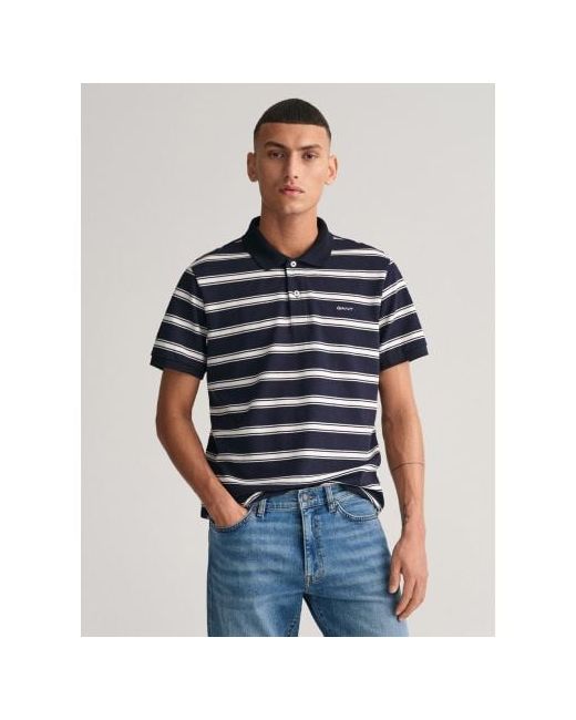 Gant Evening Striped Short Sleeve Polo Shirt