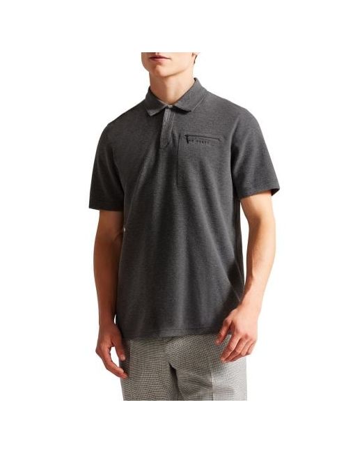 Ted Baker Marl Wave Short Sleeve Polo Shirt