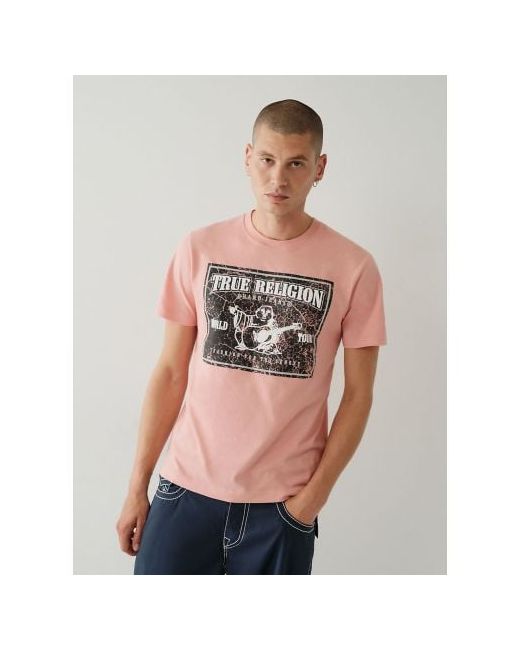 True Religion Coral Almond Vintage Series T-Shirt