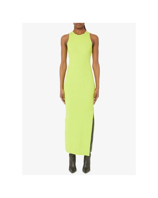 Michael Kors Bright Limeade Side Slit Maxi Dress